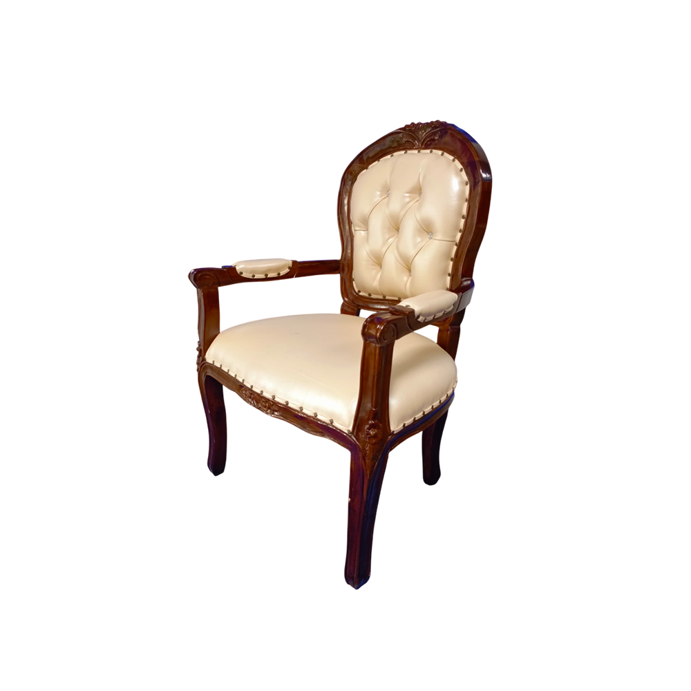 KURSI ARM CHAIR OVAL COKLAT